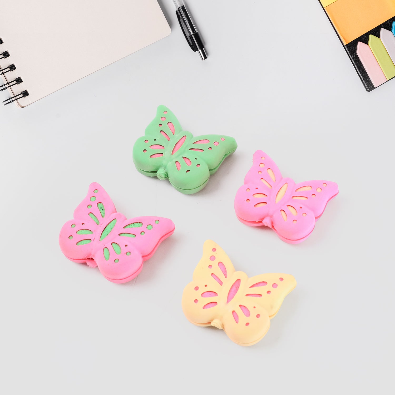 Butterfly Shape Eraser Rubber (25 Pc  Mix Colour  Design) Butterfly Shape Eraser Rubber (25 Pc  Mix Colour  Design)